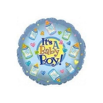 Palloncino Mylar Mini Shape 22 cm. Boy - Baby Boy Bottles