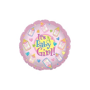 Palloncino Mylar Mini Shape 22 cm. Boy - Baby Girl Bottles