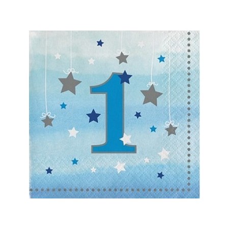 Coordinato Primo Compleanno Bimbo One Little Star Boy - Tovaglia Plastica  137 x 274 cm. - 1 pz