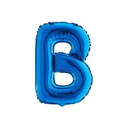 Palloncino Mylar Lettera B Media - 36 cm. Blu