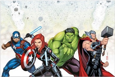 TOVAGLIA PLASTICA AVENGERS CM.120X180