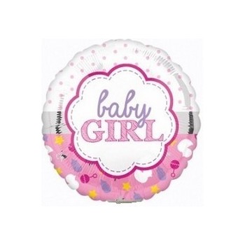 Palloncino Mylar Mini Shape 22 cm. Girl - Baby Girl Scallop