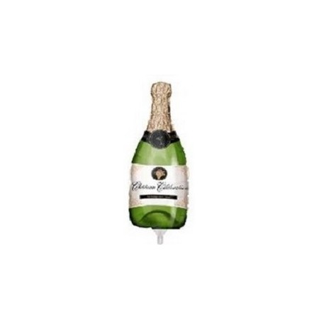 Palloncino Mylar Mini Shape 22 cm. Champagne Bottle