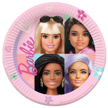 Coordinato Barbie Sweet Life - Piatto Carta - 23 cm. - 8 pz.