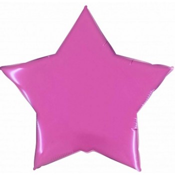 Palloncino Mylar Jumbo 90 cm. Stella Fucsia