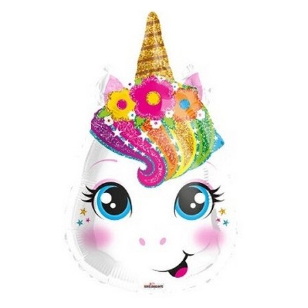 Palloncino Mylar 45 cm. Unicorn Face Shape