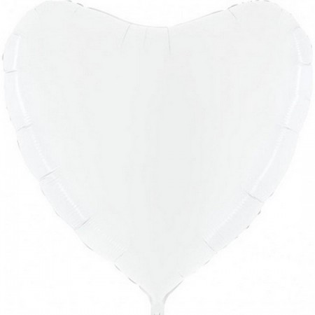 Palloncino Mylar Jumbo 91 cm. Cuore Bianco