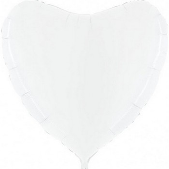 Palloncino Mylar Jumbo 91 cm. Cuore Bianco