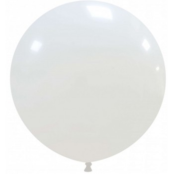 Palloncino in Lattice Pastello 80 cm. Bianco - Round