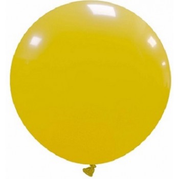 Palloncino in Lattice Pastello 80 cm. Giallo Ocra - Round