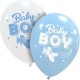 Palloncino in Lattice Rotondo 30 cm. Stampa Baby Boy Aeroplano