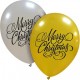 Palloncino in Lattice Rotondo 30 cm. Stampa Natale Merry Christmas Elegant