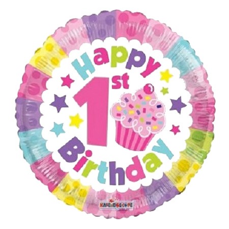 Palloncino Mylar 45 cm. 1° Birthday Girl