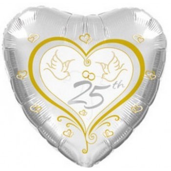 Palloncino Mylar 45 cm. 25° Anniversary