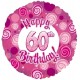 Palloncino Mylar 45 cm. 60° Happy Birthday Pink Dazzeloon 