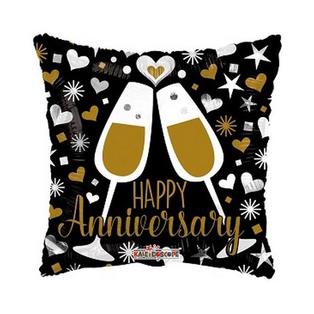 Palloncino Mylar 45 cm. Anniversary Glasses