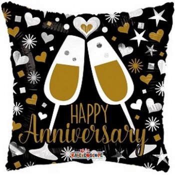 Palloncino Mylar 45 cm. Anniversary Glasses