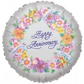 Palloncino Mylar 45 cm. Anniversary Greetings