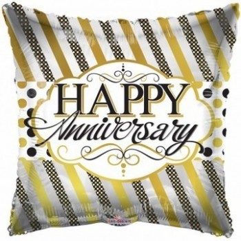 Palloncino Mylar 45 cm. Anniversary Lines & Dots