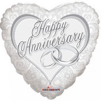 Palloncino Mylar 45 cm. Anniversary Rings