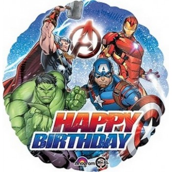 Palloncino Mylar 45 cm. Avengers Happy Birthday