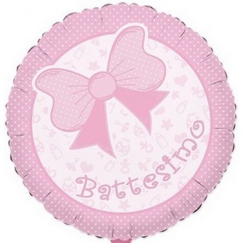 Palloncino Mylar 45 cm. Bimba - Battesimo Baby Rosa