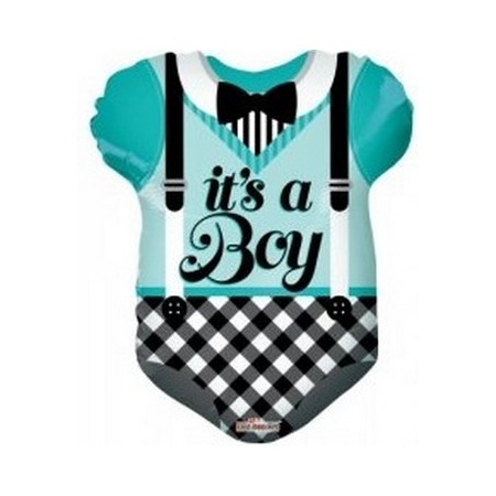 Palloncino Mylar 45 cm. Boy - Blue Baby Clothes Shape