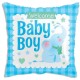 Palloncino Mylar 45 cm. Boy - Square Baby Boy Little Elephant