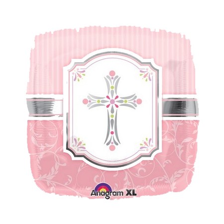 Palloncino Mylar 45 cm. Communion Blessings Pink