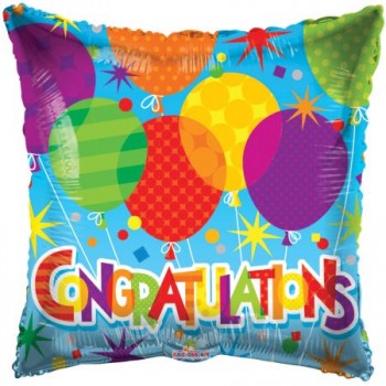 Palloncino Mylar 45 cm. Congrats Patterned