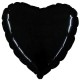 Palloncino Mylar 45 cm. Cuore Nero