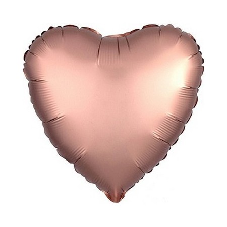 Palloncino Mylar 45 cm. Cuore Satinato Rosa Antico