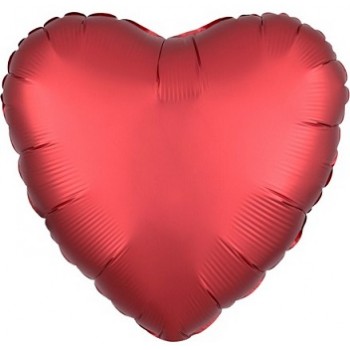 Palloncino Mylar 45 cm. Cuore Satinato Rosso