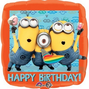 Palloncino Mylar 45 cm. Despicable Me Happy Birthday