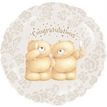 Palloncino Mylar 45 cm. Forever Friends Congratulations