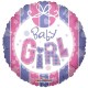 Palloncino Mylar 45 cm. Girl - Baby Girl Bib