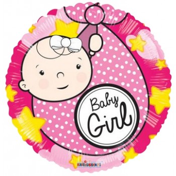 Palloncino Mylar 45 cm. Girl - Baby Girl Born