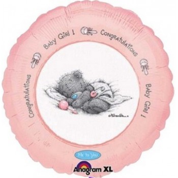 Palloncino Mylar 45 cm. Girl - Baby Girl Congratulations