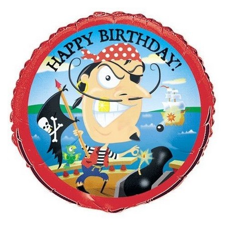 Palloncino Mylar 45 cm. Gold-Tooth Pirate Birthday