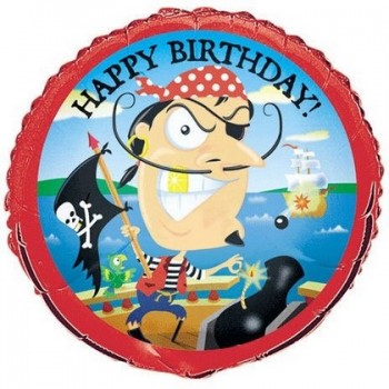 Palloncino Mylar 45 cm. Gold-Tooth Pirate Birthday