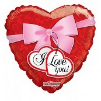 Palloncino Mylar 45 cm. I Love You Bow