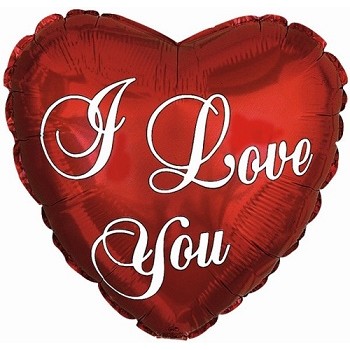 Palloncino Mylar 45 cm. I Love You Essential Script