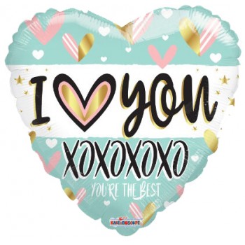 Palloncino Mylar 45 cm. I Love You Turquoise Heart