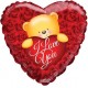 Palloncino Mylar 45 cm. Love Bear Over Roses