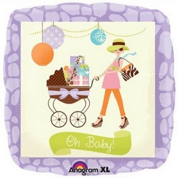 Palloncino Mylar 45 cm. Mom - Modern Mommy