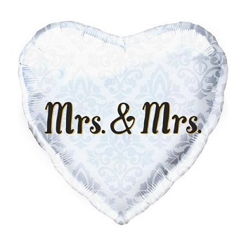 Palloncino Mylar 45 cm. Mrs. & Mrs. Heart