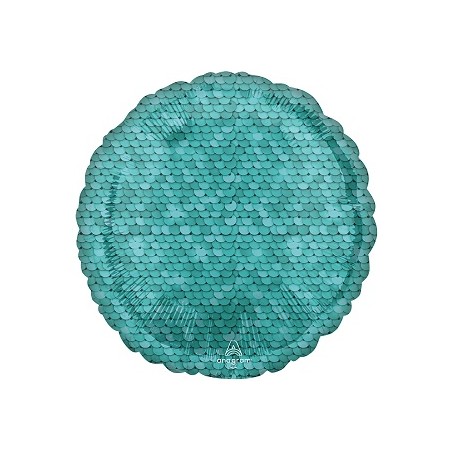 Palloncino Mylar 45 cm. Ocean Blue Sequins