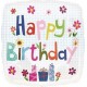 Palloncino Mylar 45 cm. Q - Happy Birthday Dots