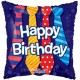 Palloncino Mylar 45 cm. Q - Happy Birthday Ties