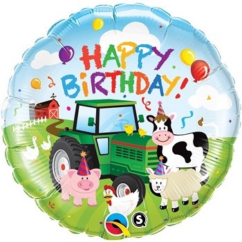 Palloncino Mylar 45 cm. R - Birthday Barnyard